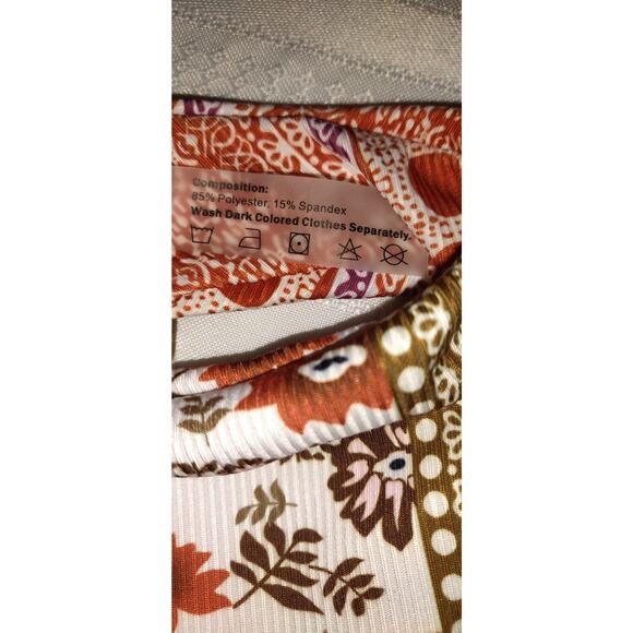 Zaful Bikini Swimsuit Sz S 4 NWT Strappy Back 2 Piece Rust, Brown,White NEW - Picture 8 of 15